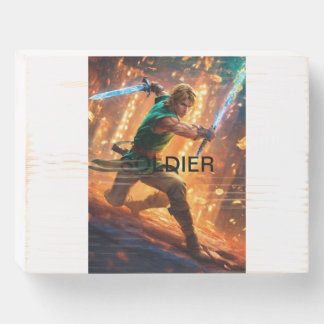 Heroic Soldier Wood Box Sign