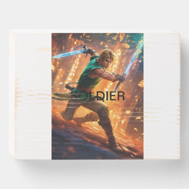 Heroic Soldier Wood Box Sign (Front Horizontal)
