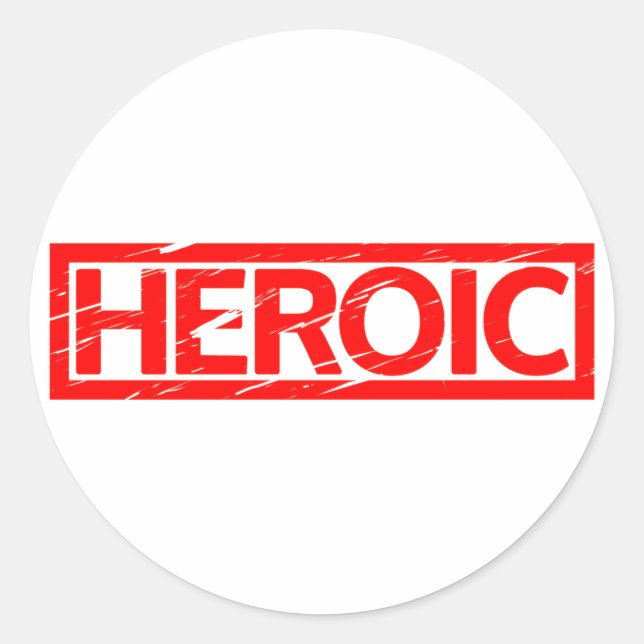 Heroic Stamp Classic Round Sticker (Front)