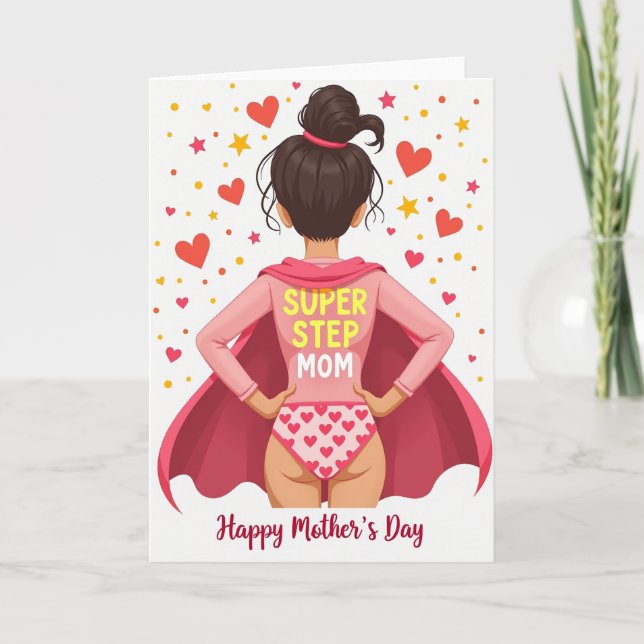 Heroic Step Moms Day Card (Front)