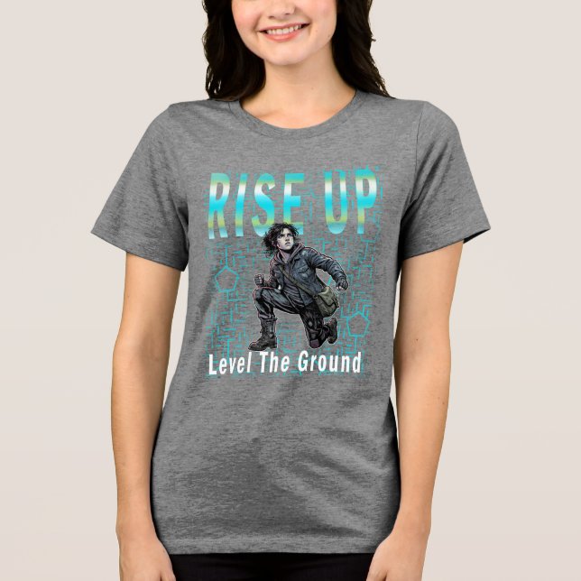 heroic style Tri-Blend shirt (Front)