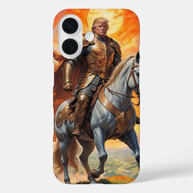 Heroic Trump Warrior in Golden Armor Case-Mate iPhone Case (Back)