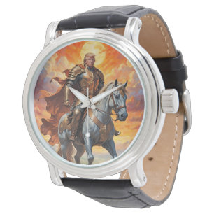 Heroic Trump Warrior in Golden Armor Watch