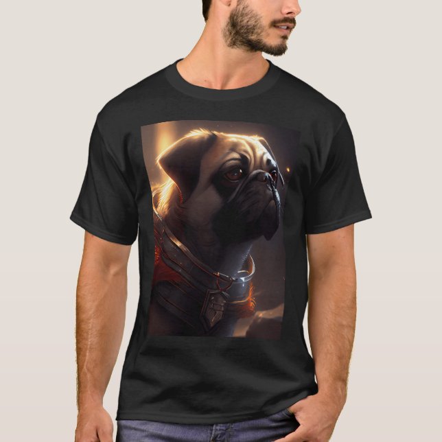 Heroic Warrior: Pug T-Shirt (Front)