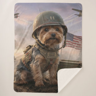 Heroic Yorkie Special Forces | Sherpa Blanket