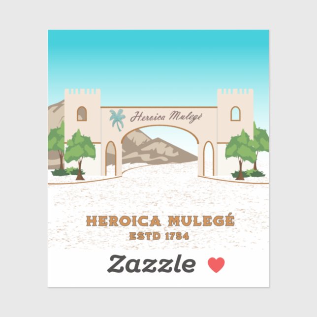 Heroica Mulegé Baja California Sur Mexico Sticker (Sheet)