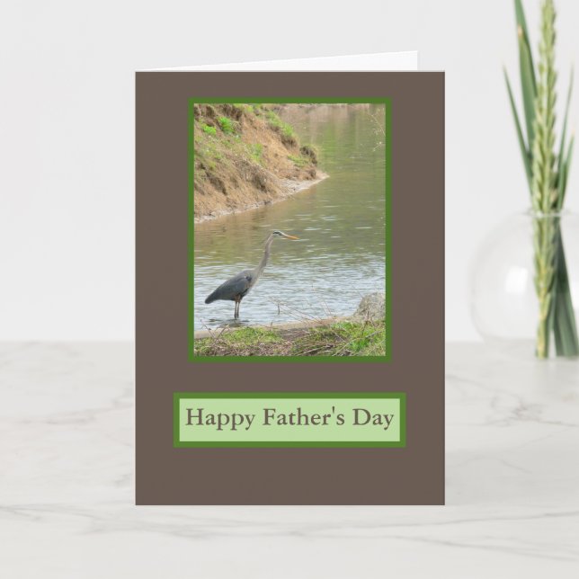HERON AT POND/HAPPY FATHER'S DAY CARD (Front)