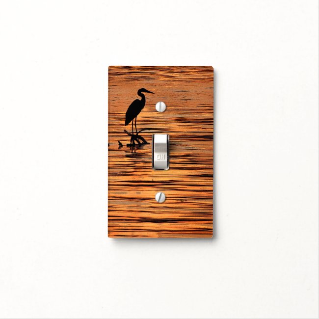 Heron at Sunset Light Switch Cover