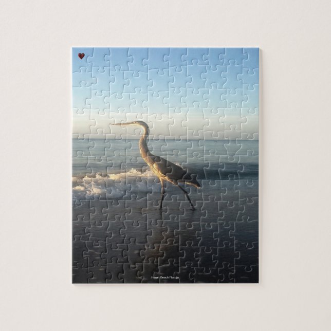 Heron Beach Floida Jigsaw Puzzle (Vertical)
