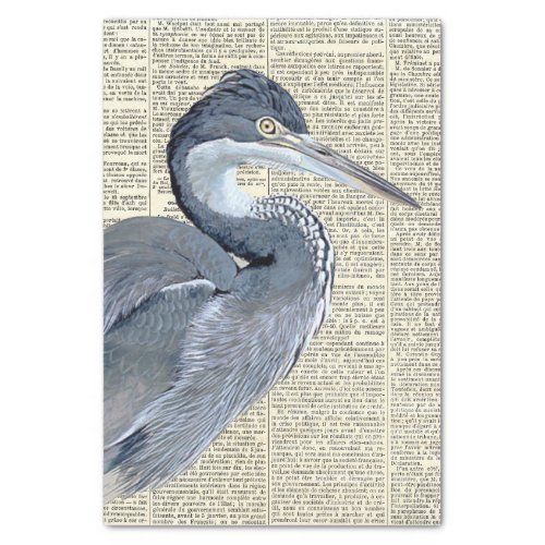 Heron Bird French Newspaper Vintage Decoupage Tissue Paper