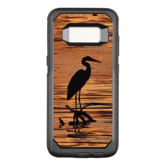 Heron Bird Orange Sunset OtterBox Galaxy S8 Case