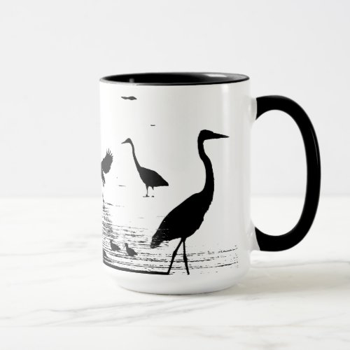Heron Bird Wildlife Animals Wetlands Mug