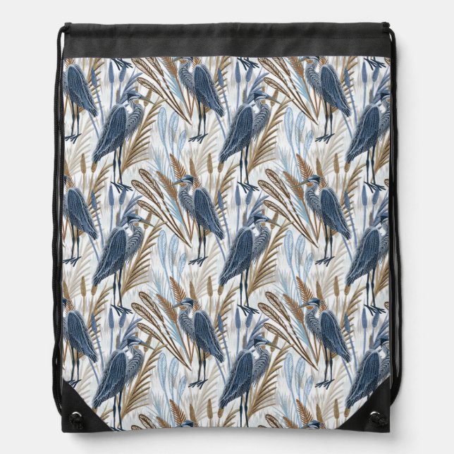 Heron Drawstring Bag (Front)