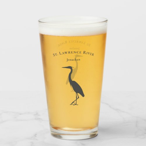 Heron Egret silhouette coastal wetlands bird Glass