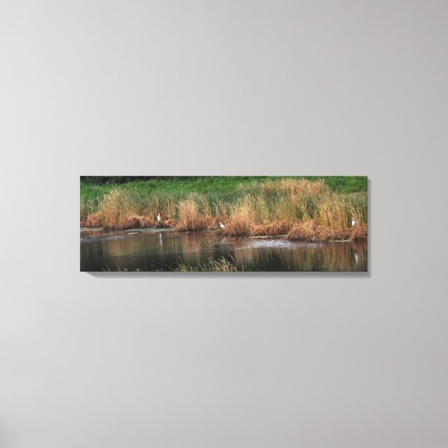 Heron Family - left side Canvas Print (Front)