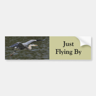 Heron Fly Past Bumper Sticker