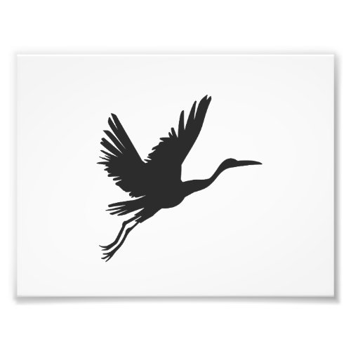Heron flying silhouette _ Choose background color Photo Print