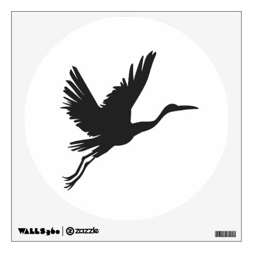 Heron flying silhouette _ Choose background color Wall Decal