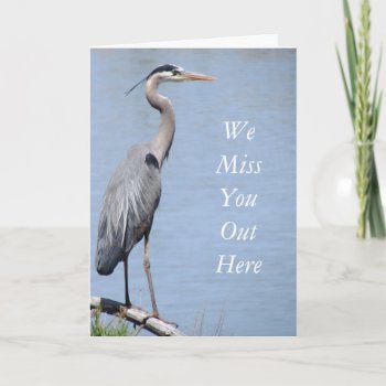 Heron Get Well Greeting Card Template by bluerabbit at Zazzle