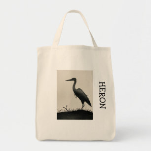 Heron Grocery Tote Bag