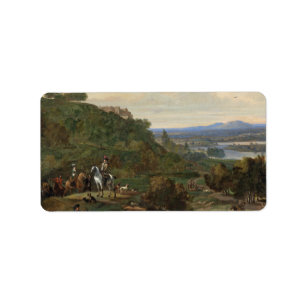 Heron Hawking Below Stirling Castle c1690 Label