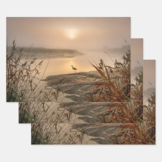 Heron Heaven - Landscape on the Lake Wrapping Paper Sheets