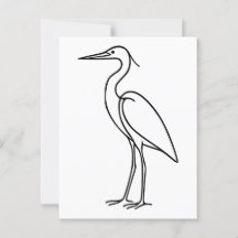 Heron Line Art – Minimalist Bird Illustration