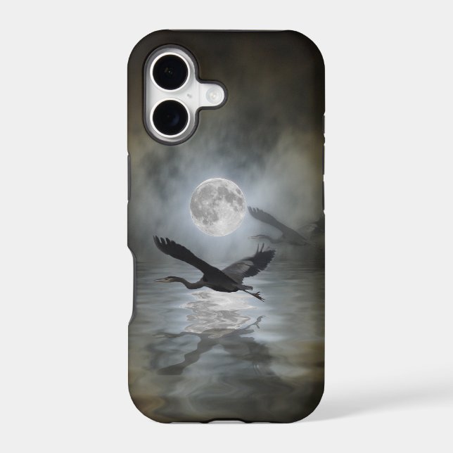 Heron Moon Fantasy iPhone Case (Back)