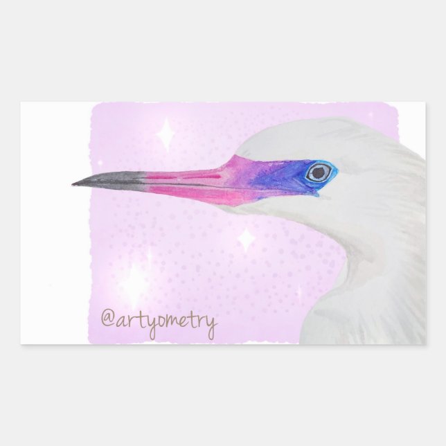 Heron Rectangular Sticker (Front)