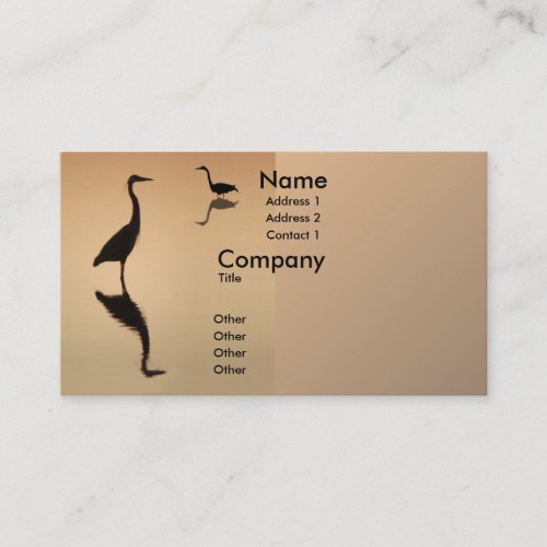 Heron Silhouette Business Cards