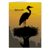 Heron Sunset, Note Card (Front)