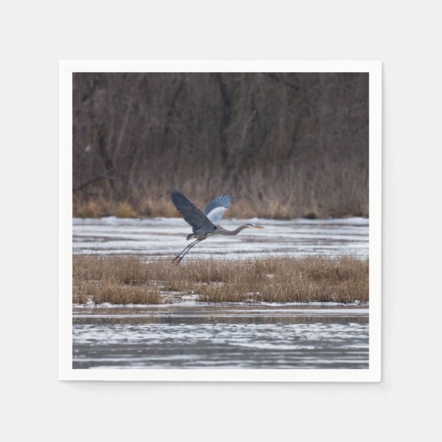 Heron Take Off Napkins (Front)
