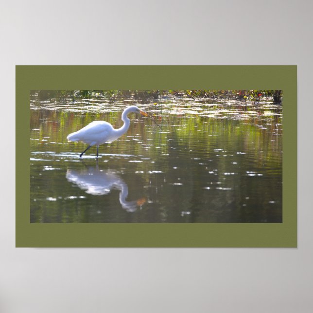 Heron Waterscape Poster (Front)