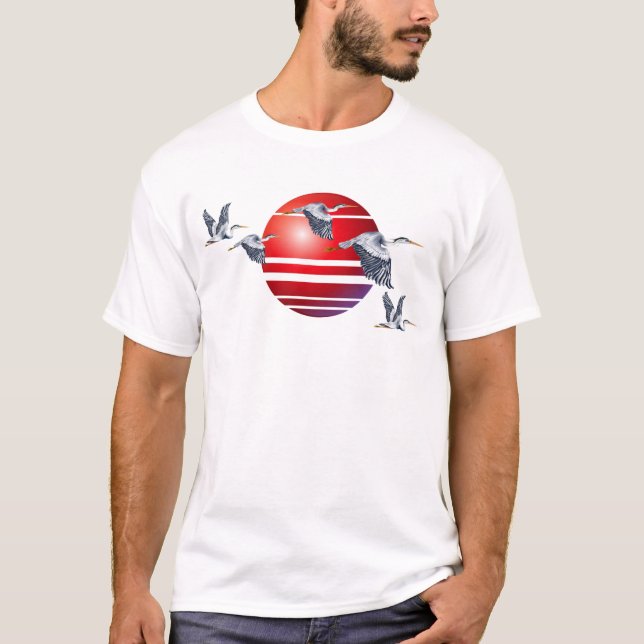 Herons and Sun T-Shirt (Front)