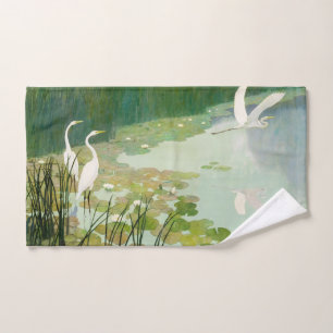 Herons in Summer by Newell Convers Wyeth Hand Towel
