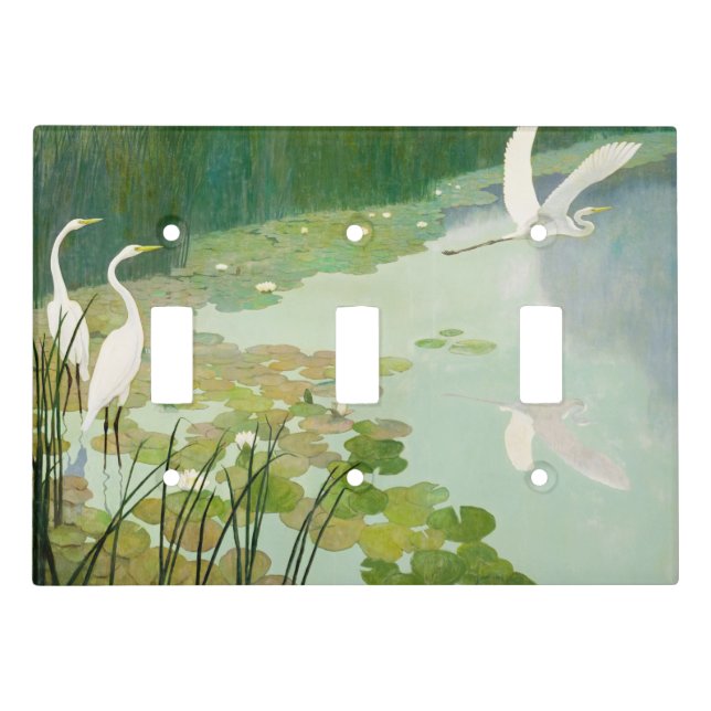 Herons in Summer by Newell Convers Wyeth Light Switch Cover (Front)