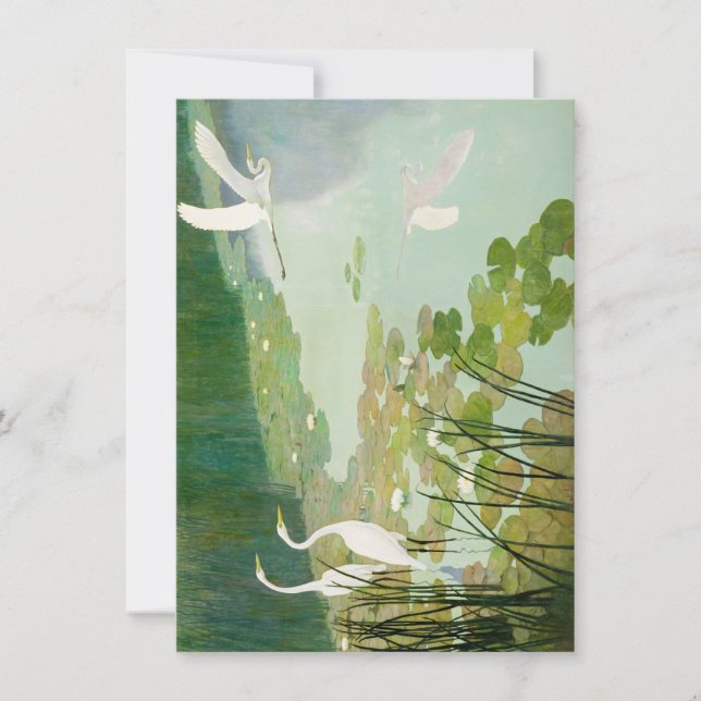 Herons in Summer by Newell Convers Wyeth Note Card (Front)