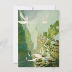 Herons in Summer by Newell Convers Wyeth Note Card