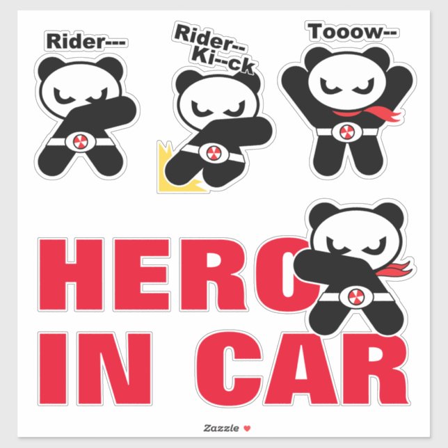 heropandbear sticker (Sheet)