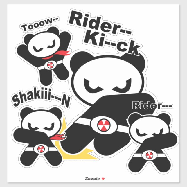heropandbear sticker (Sheet)