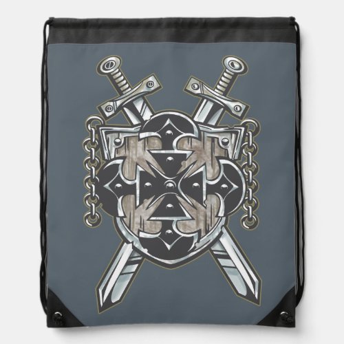 Heros Coat Of Arms Drawstring Bag