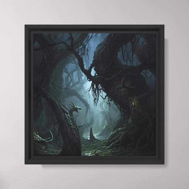 Hero's dark forest fantasy  canvas print (Front)