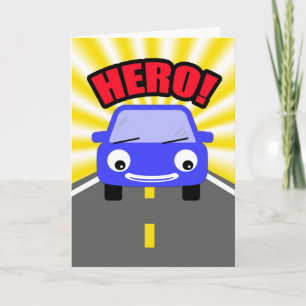 Heros Drive Carpool-Thank You Letterpress Thank You Card
