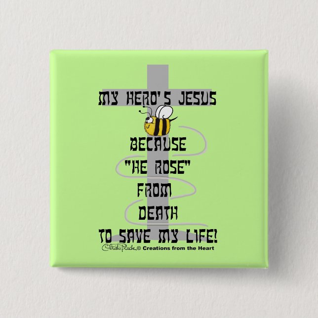 Hero's Jesus Button (Front)
