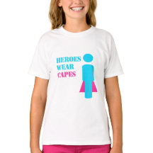 Hero's Wear Capes (Teal/Pink) T-Shirt