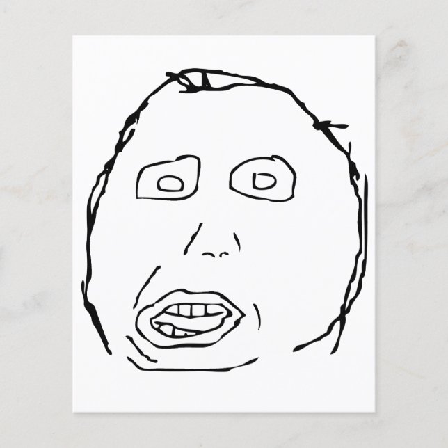 Herp Derp Idiot Rage Face Meme Flyer (Front)