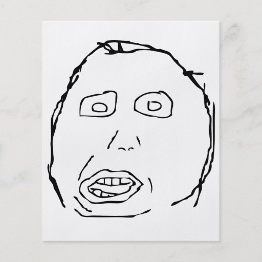 Herp Derp Idiot Rage Face Meme Flyer | Zazzle