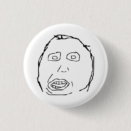 Herp Derp Idiot Rage Face Meme Pinback Button | Zazzle.com