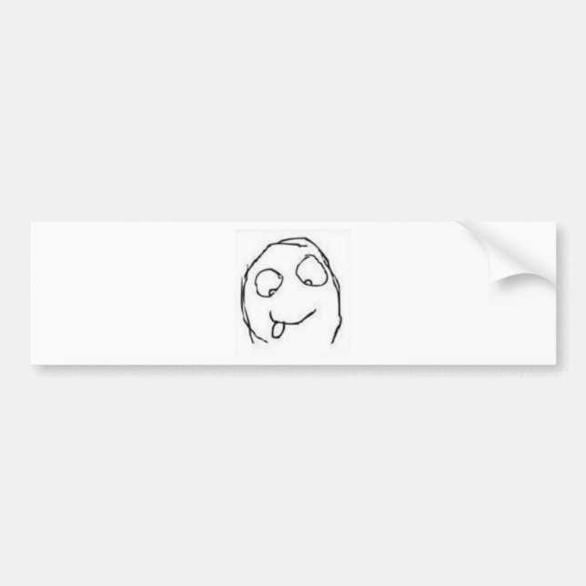 Herp Derp Rage Comic Bumper Sticker (Front)