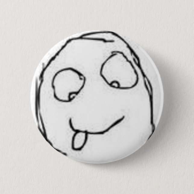 Herp Derp Rage Comic Pinback Button (Front)